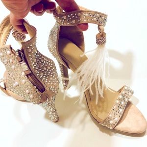 Feather & Bling Heels - New